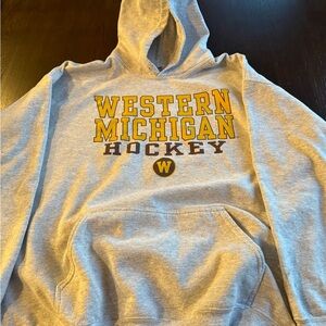 Western Michigan Hockey Gray Hoodie